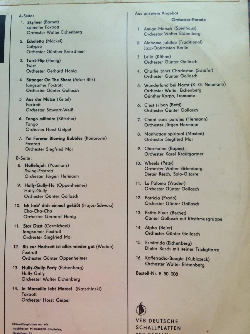 LP DIE GROSSE ORCHESTR PARADE