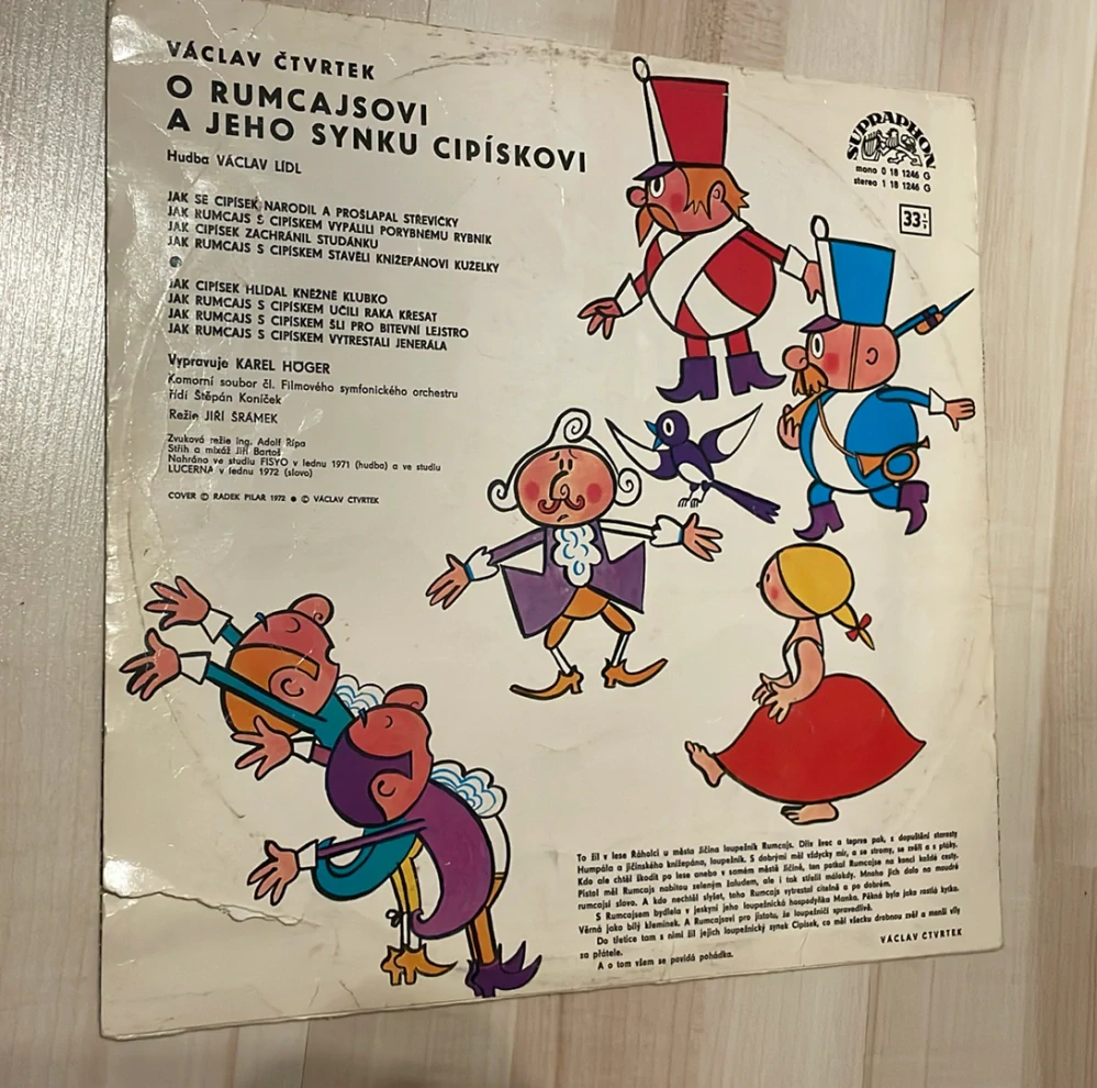 LP VÁCLAV ČTVRTEK - O RUMCAJSOVI A JEHO SYNKU CIPÍSKOVI