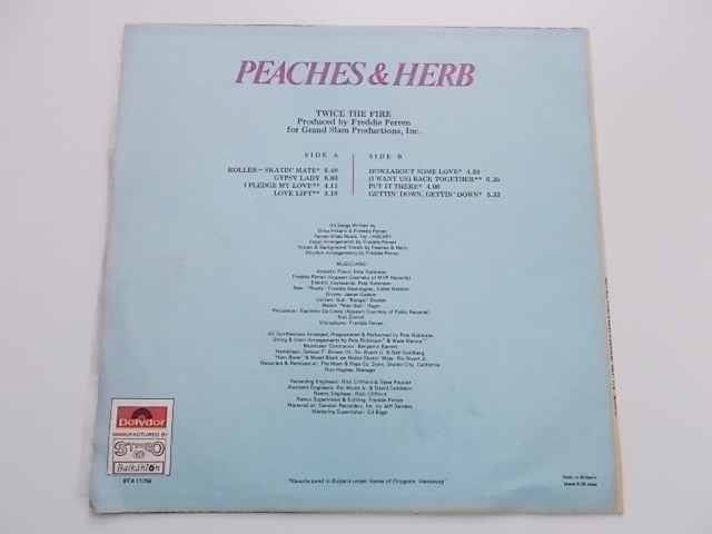LP TWICE THE FIRE - PEACHES & HERB