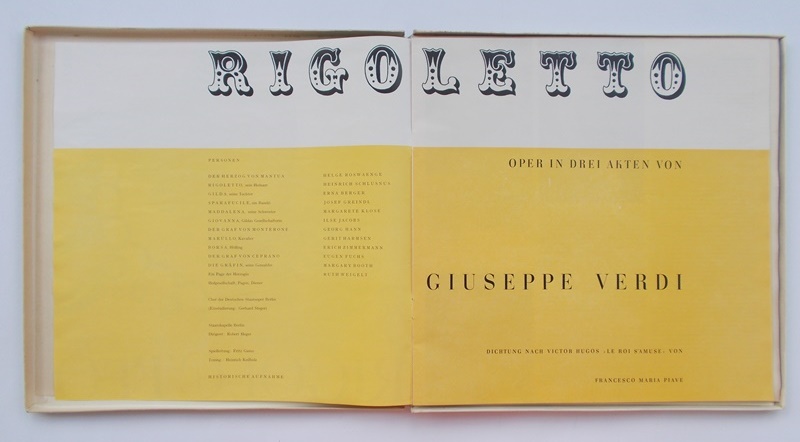 2 LP BOX GIUSEPPE VERDI - RIGOLETTO
