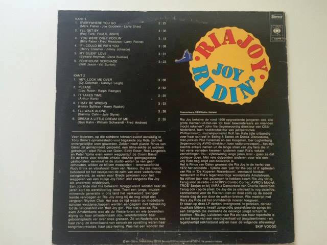 LP deska : RIA JOY JOY RIDING`