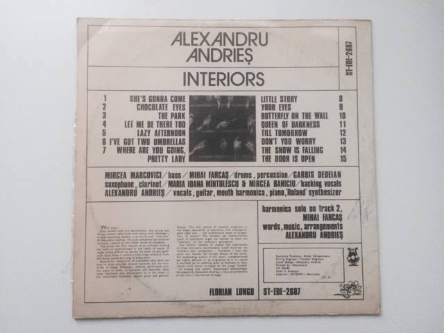 LP ALEXANDRU ANDRIES : INTERIOARE