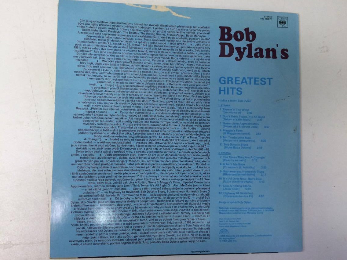 LP BOB DYLAN : GREATEST HITS