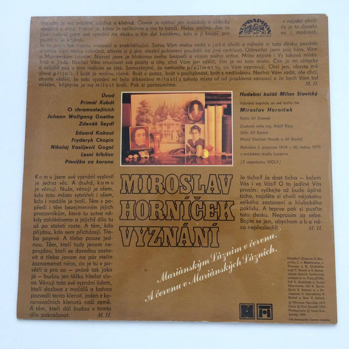 LP MIROSLAV HORNÍČEK : VYZNÁNÍ