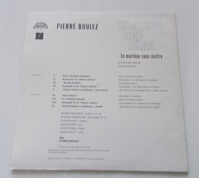 LP PIERRE BOULEZ - KLADIVO BEZ PÁNA