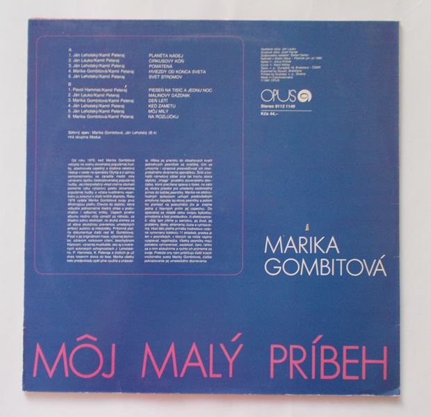 LP MARIKA GOMBITOVÁ - MôJ MALÝ PRÍBEH