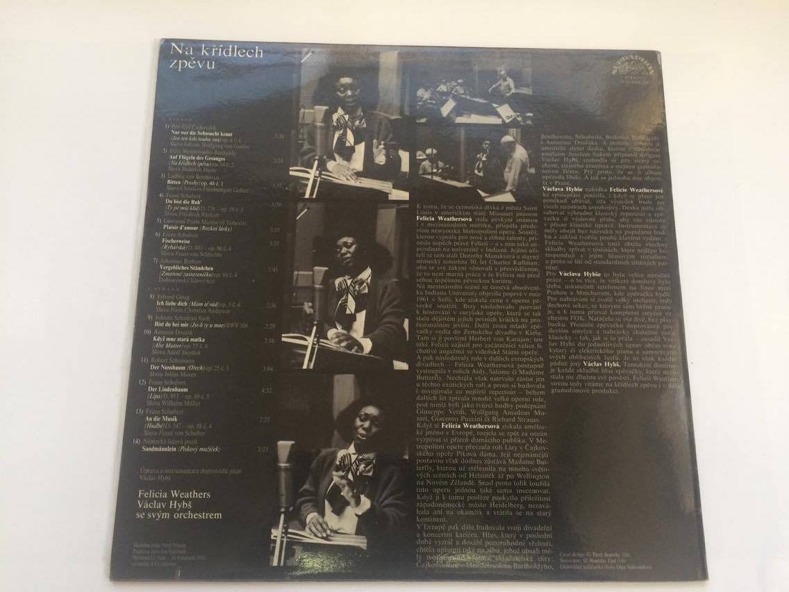 LP FELICIA WEATHERSOVÁ NA KŘÍDLECH ZPĚVU