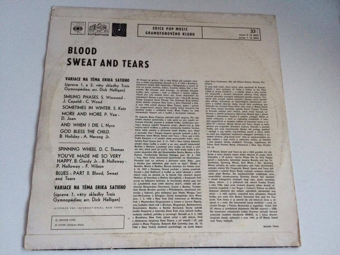 LP BLOOD SWEAT & TEARS