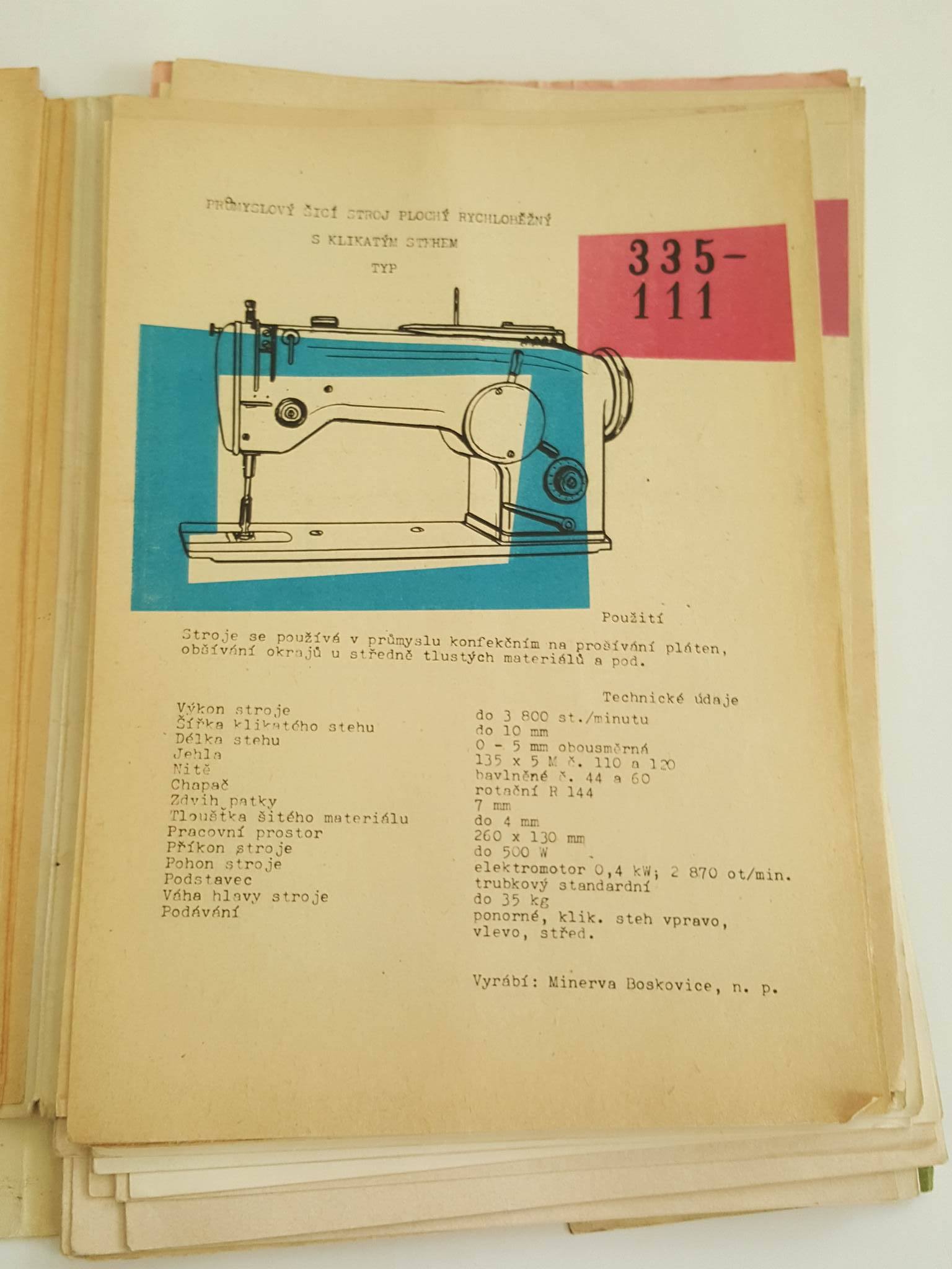 KATALOG PRŮMYSLOVÝCH ŠICÍCH STROJŮ