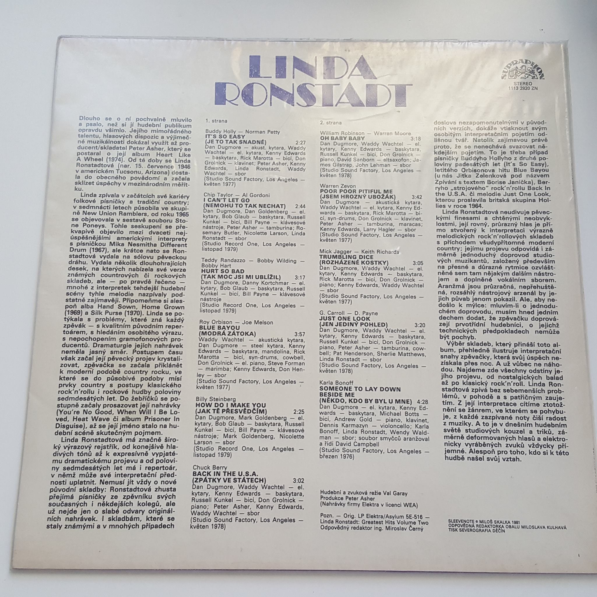 LP LINDA RONSTADT