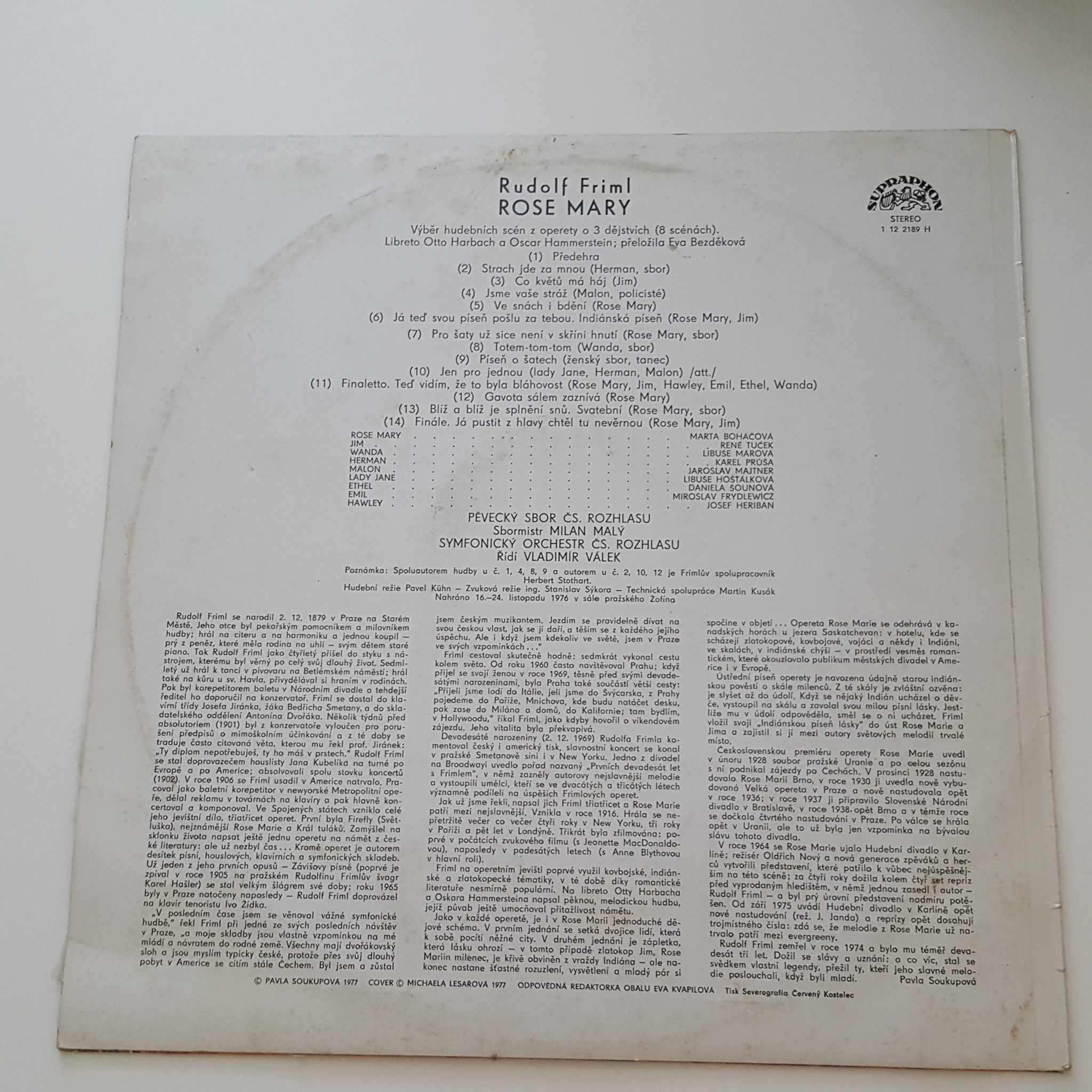 LP VÝBĚR HUDEBNÍCH SCÉN Z OPERETY