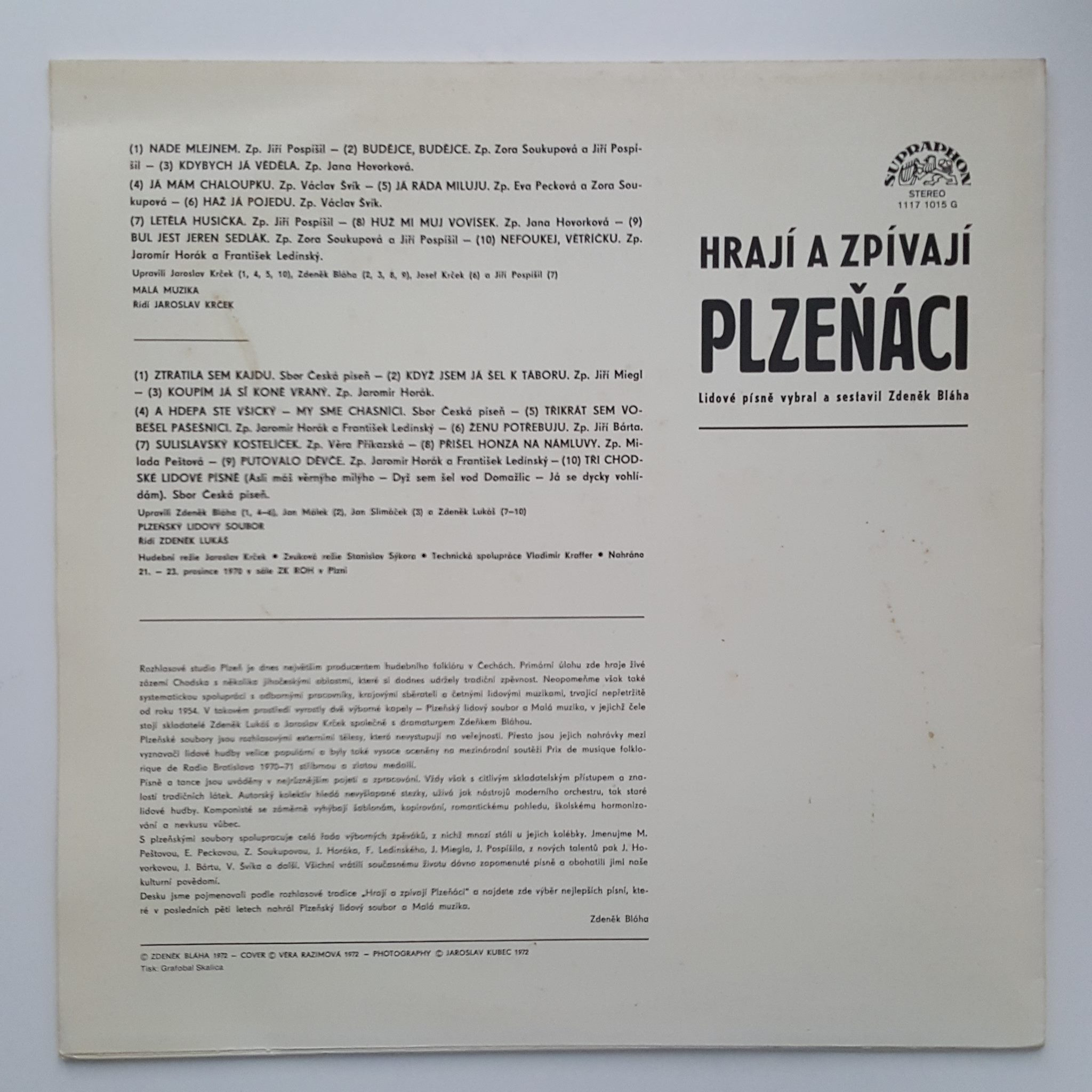 LP HRAJÍ A ZPÍVAJÍ PLZEŇÁCI