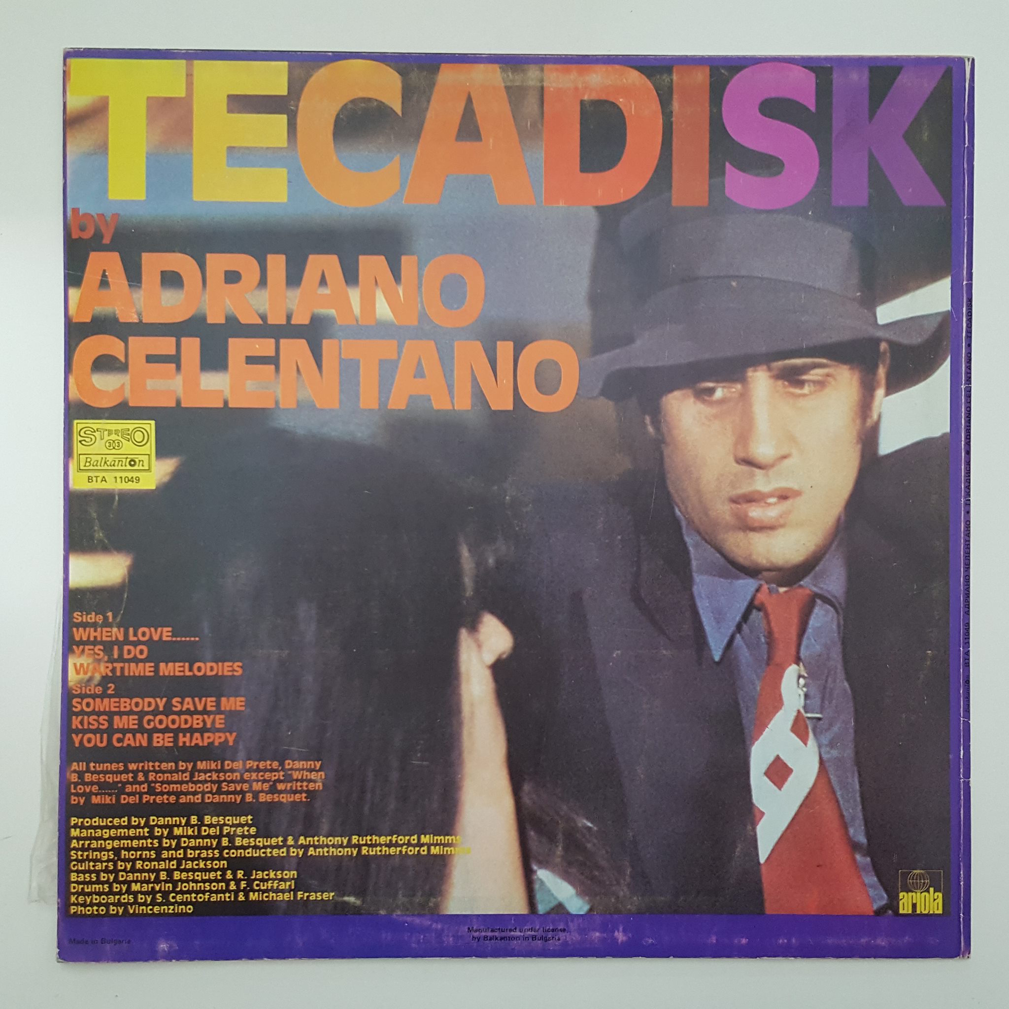 LP TECADISK by ADRIANO CELENTANO