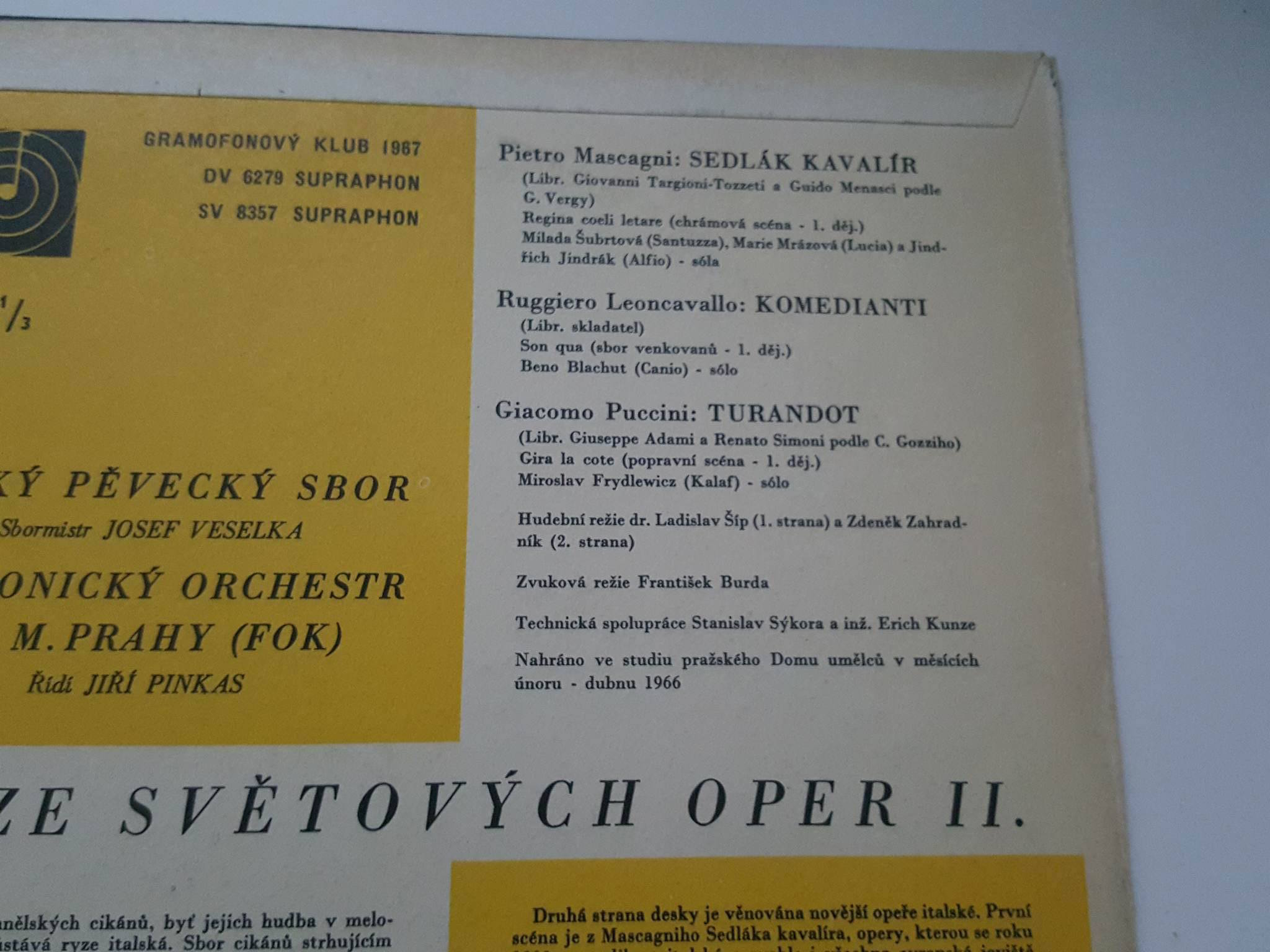 LP SBOROVÉ SCÉNY ZE SVĚTOVÝCH OPER
