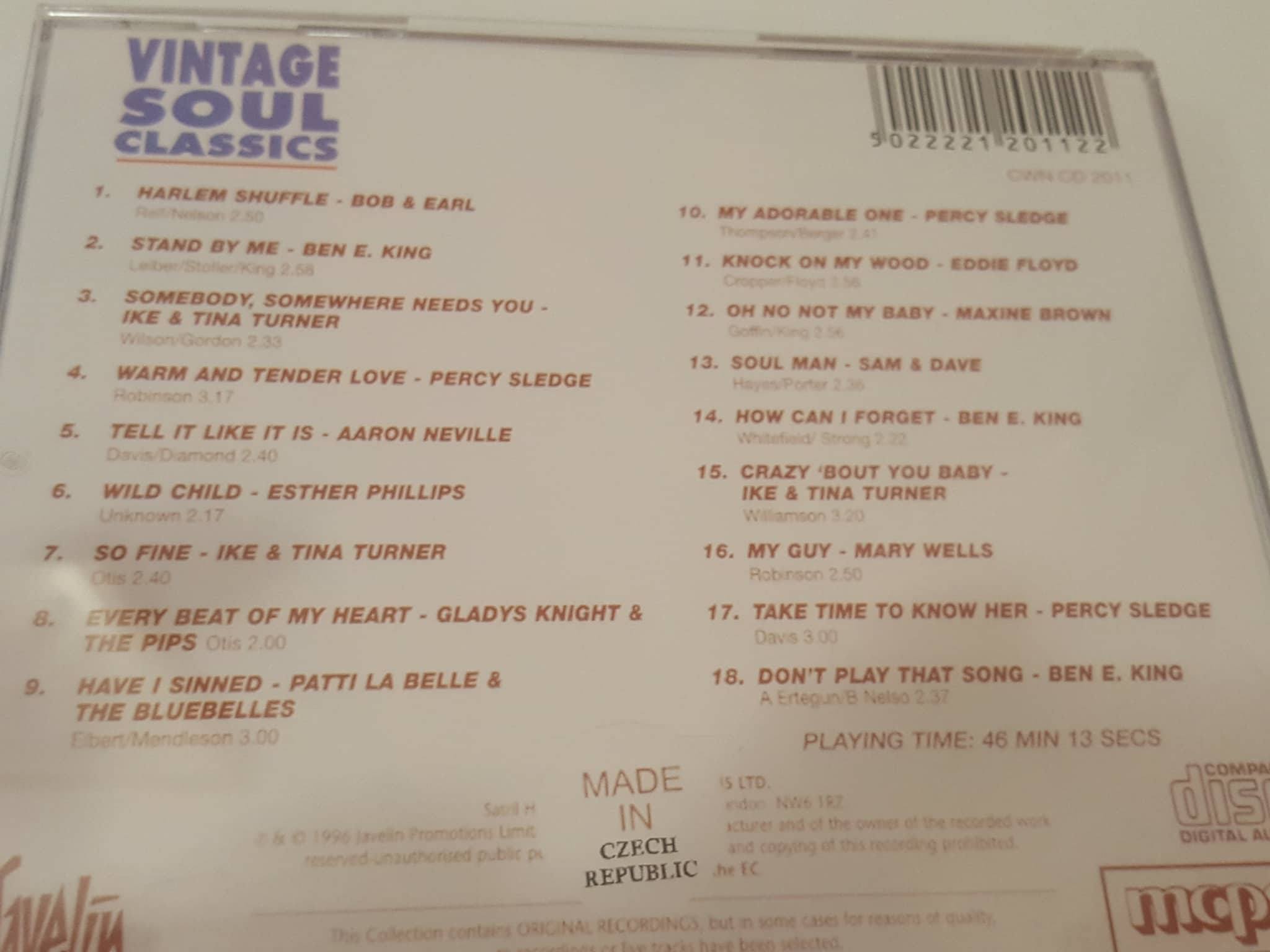 CD VINTAGE SOUL CLASSICS