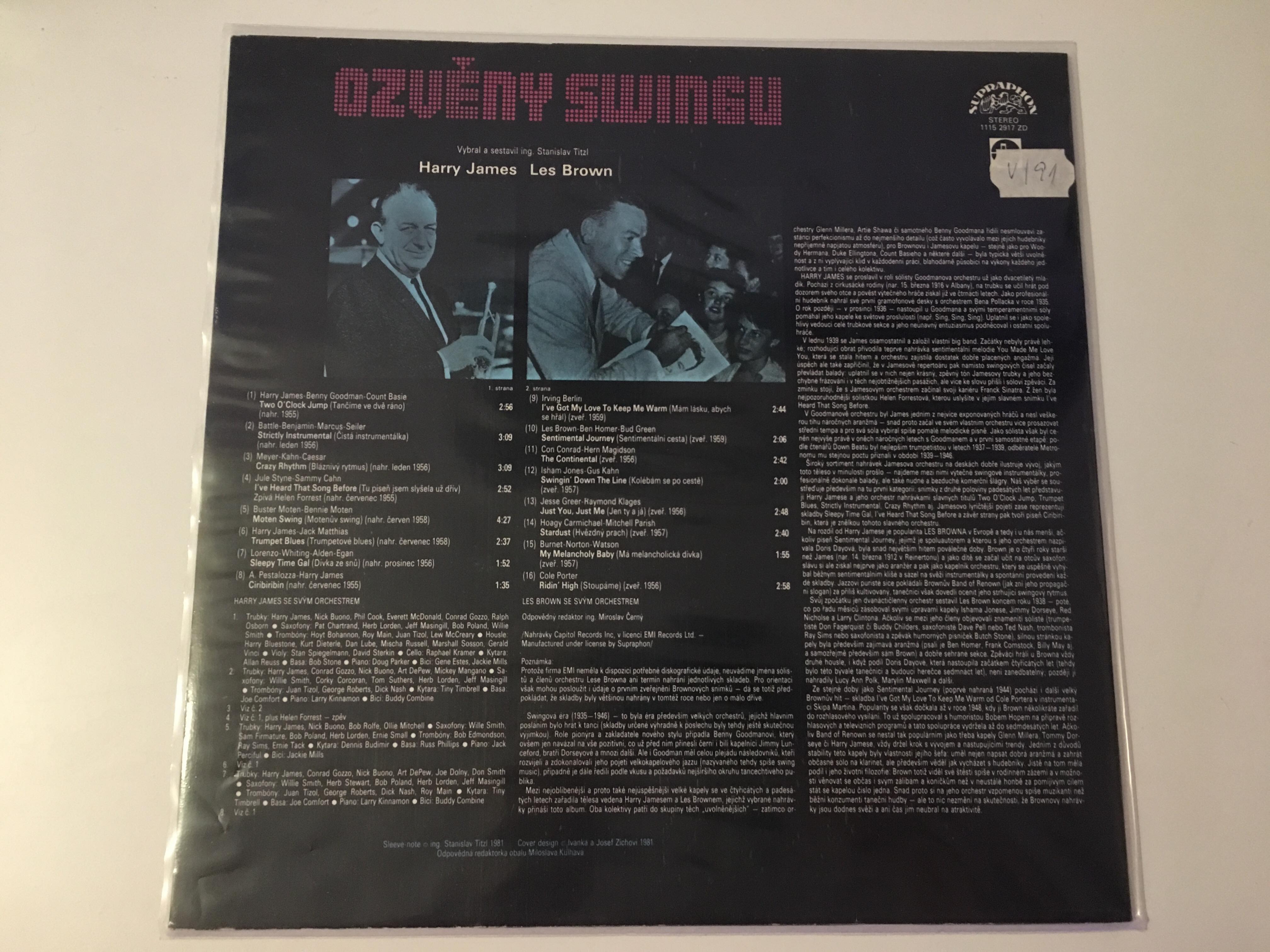 LP HARRY JAMES, LES BROWN