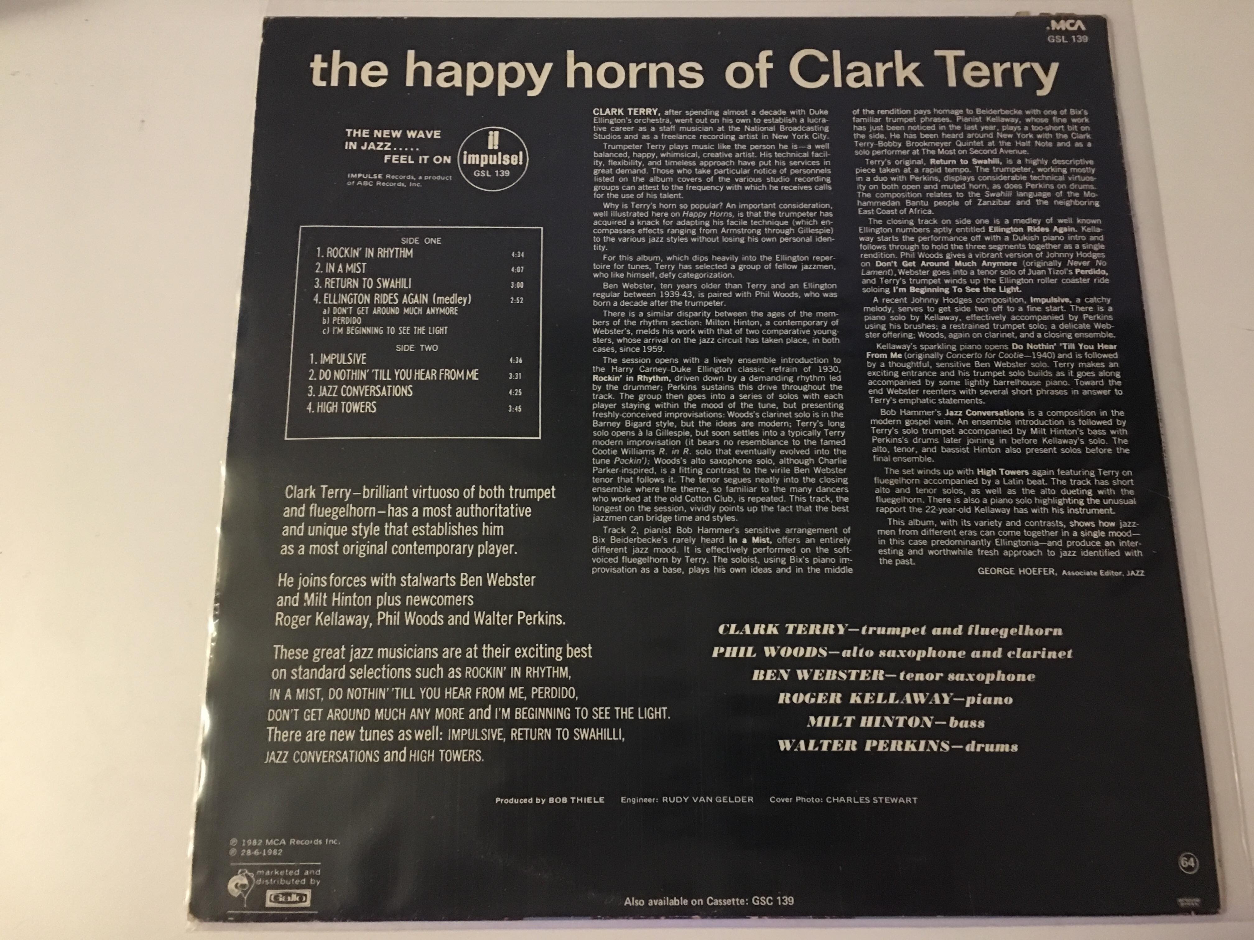 LP CLARK TERRY THE HAPPY HORNS OF