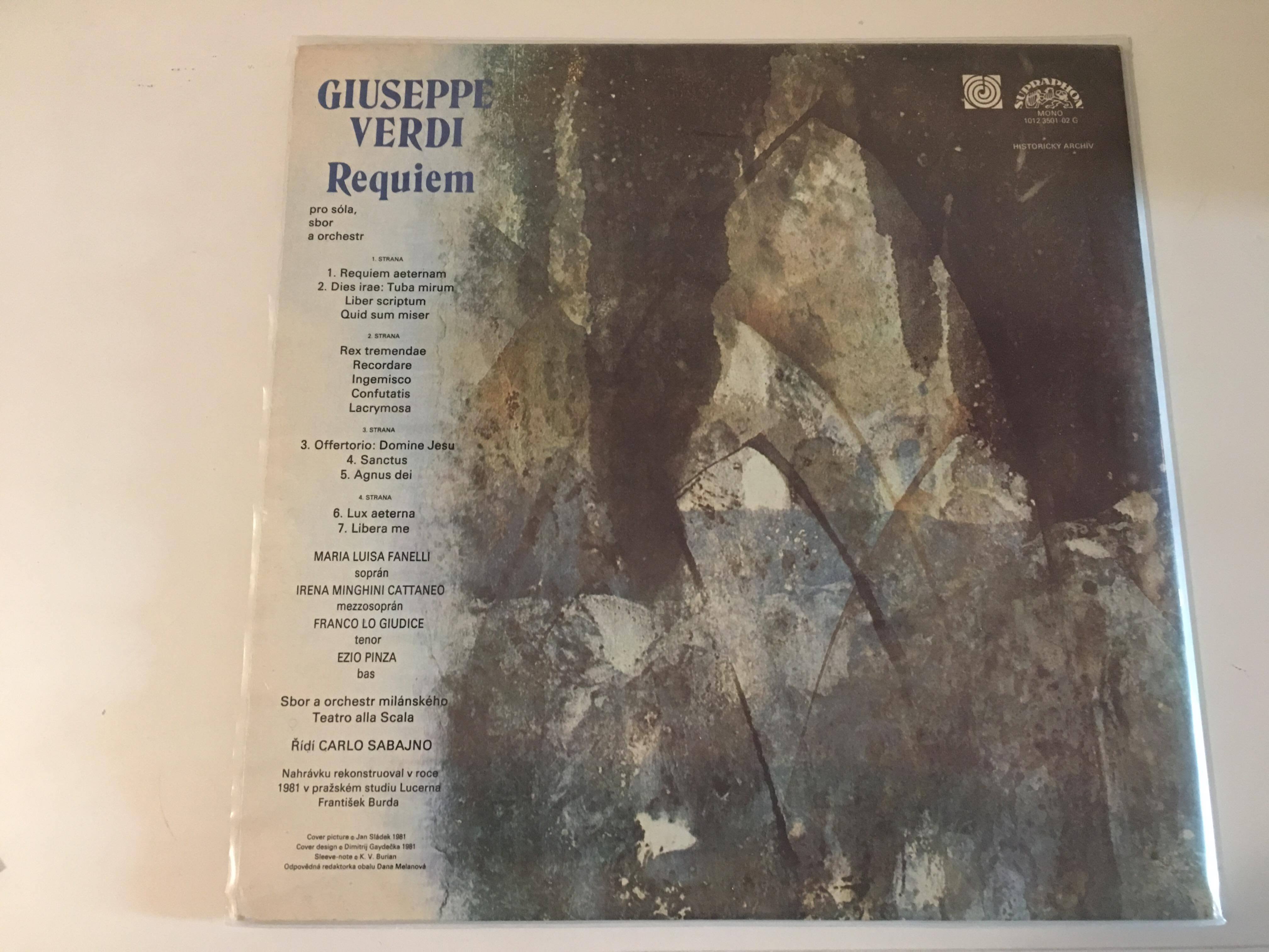 2 LP GIUSEPPE VERDI - Requiem