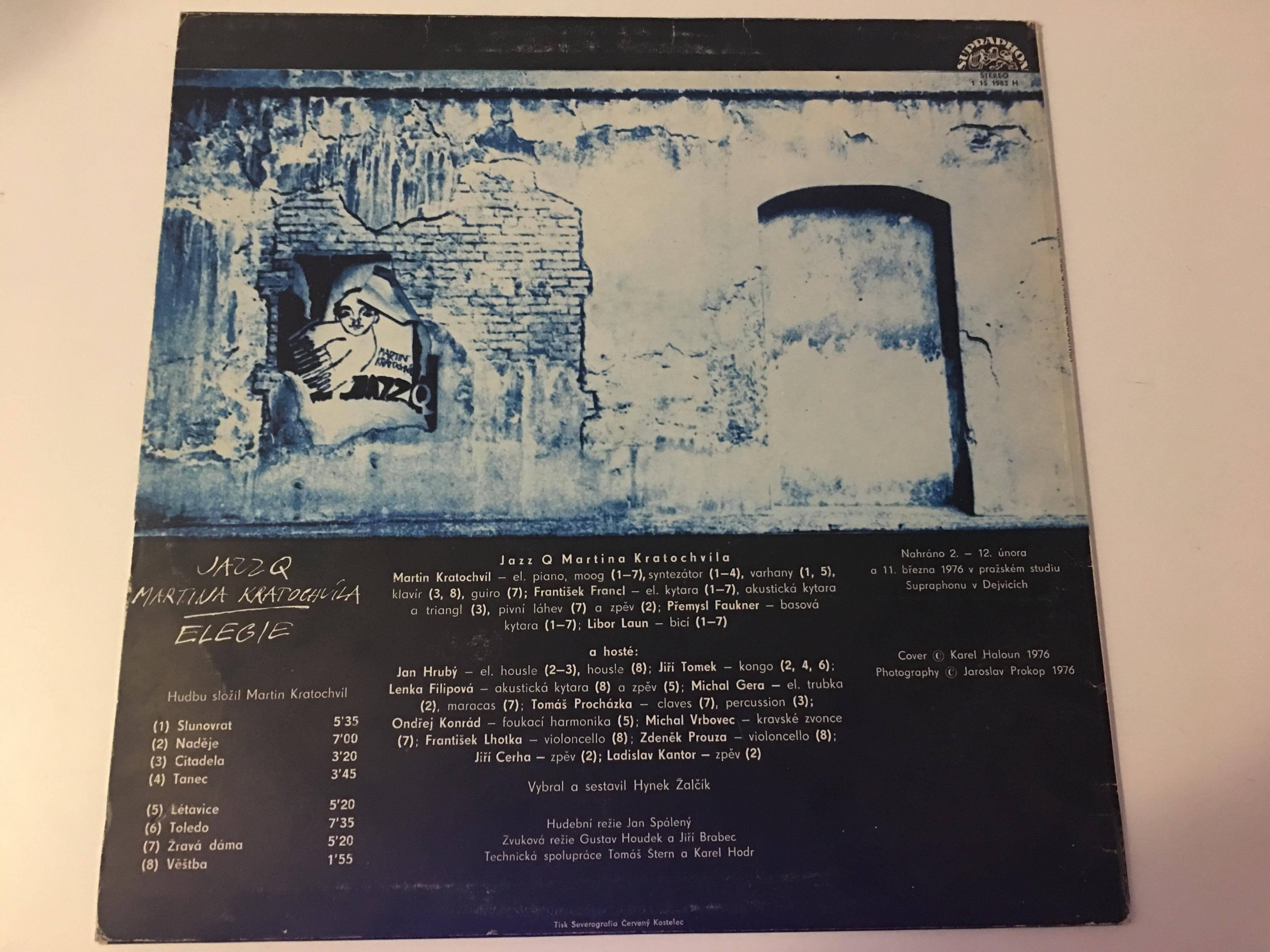 LP JAZZ Q MARTINA KRATOCHVÍLA - ELEGIE