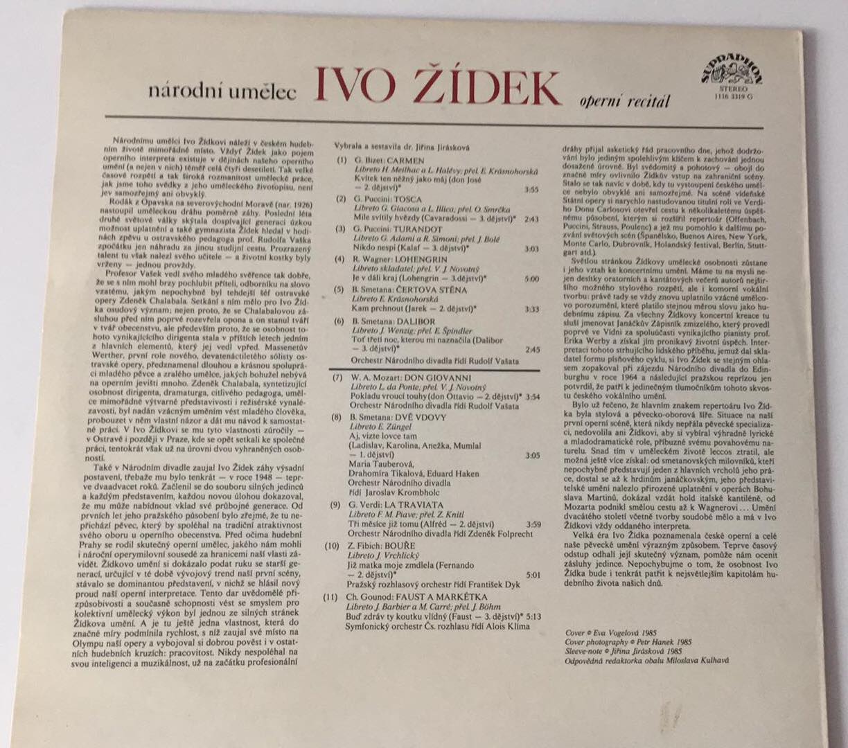LP Ivo Žídek Operní recitál