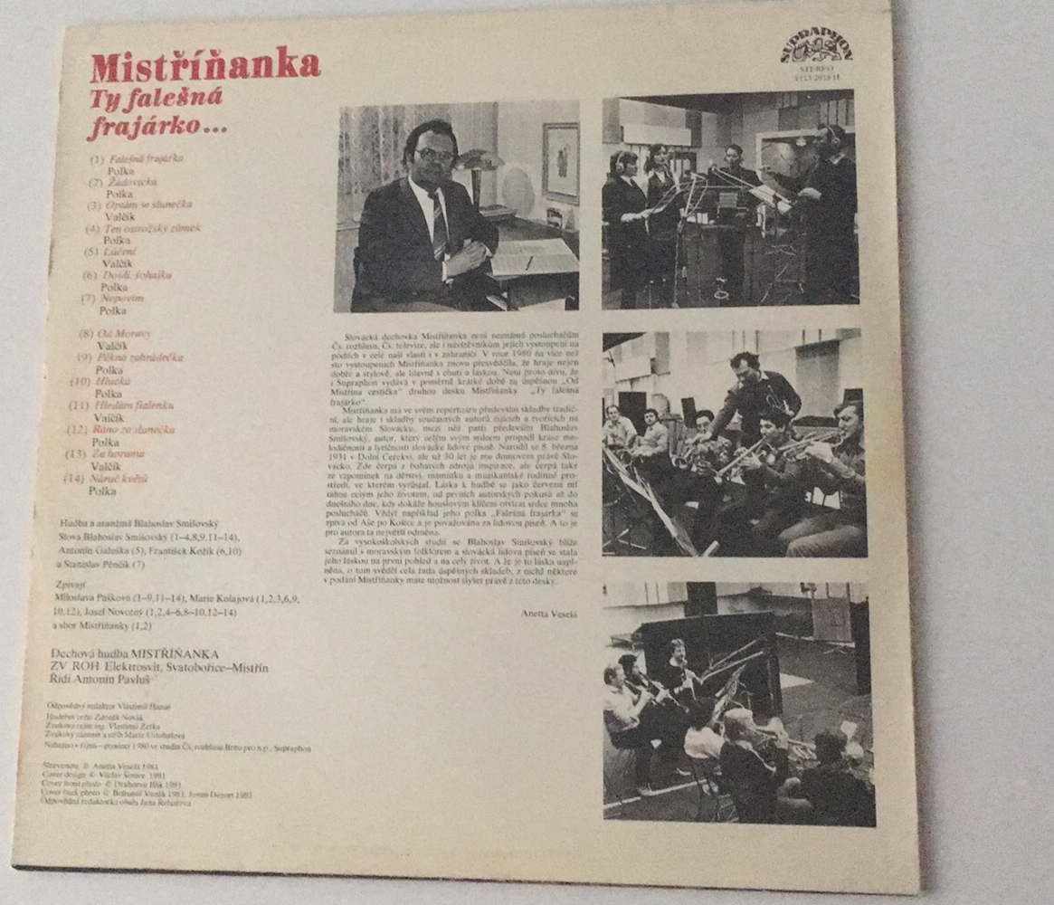 LP Mistříňanka Ty falešná frajárko...