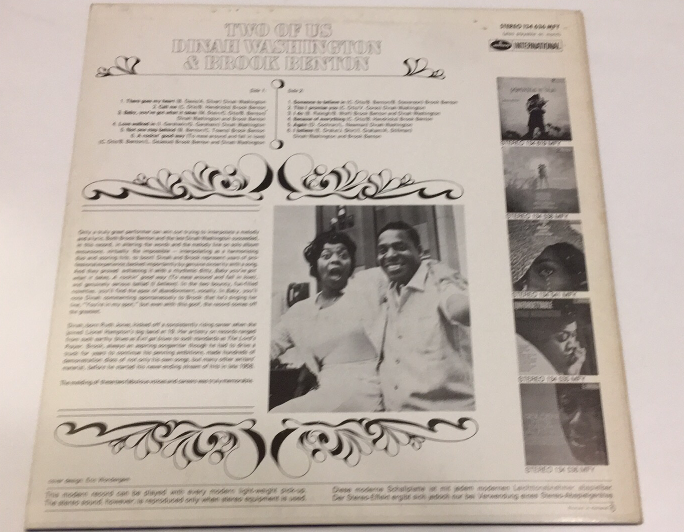 LP TWO OF US DINAH WASHINGTON & BROOK BENTON
