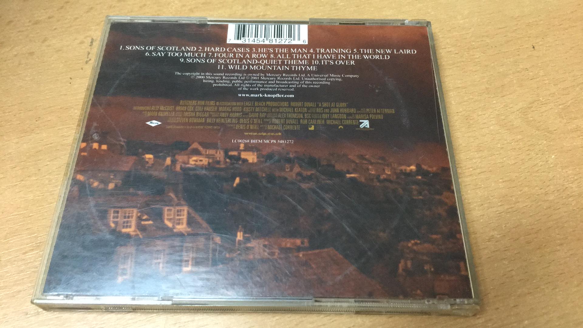 CD A MARK KNOPFLER SOUNDTRACK A SHOT AT GLORY