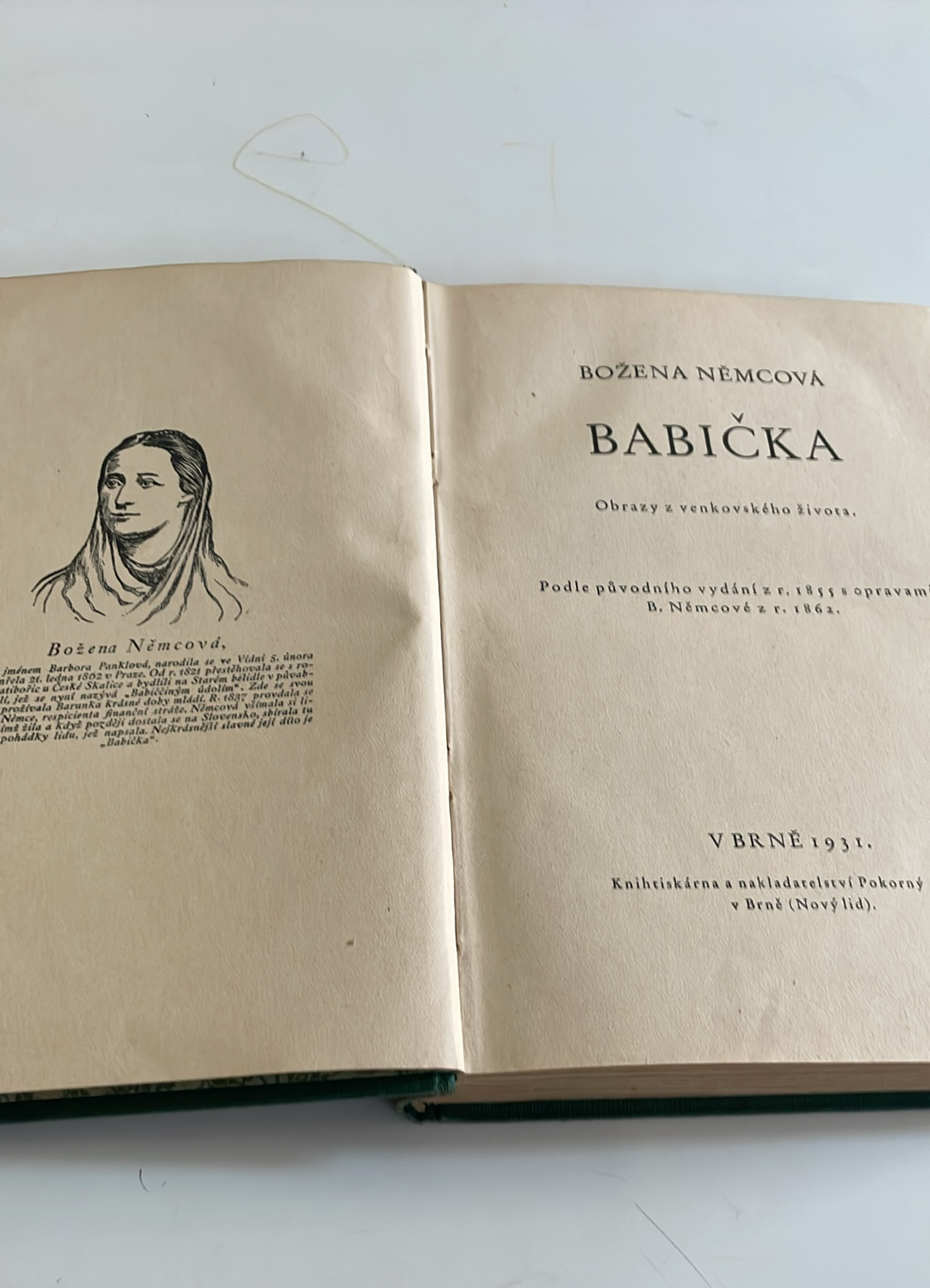 B. NĚMCOVÁ : BABIČKA 1931