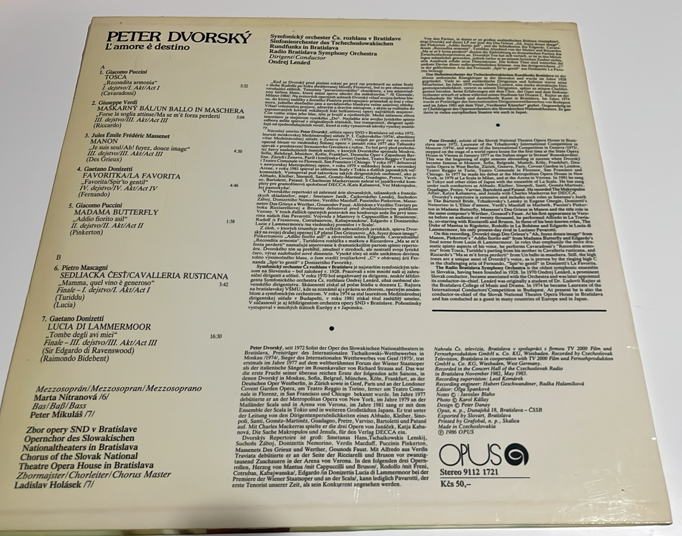 LP Peter Dvorský - L´amore é destino