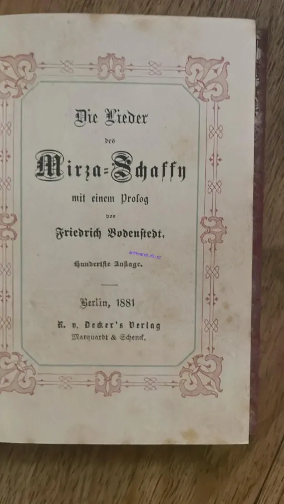 Die Lieder des Mirza Schaffy