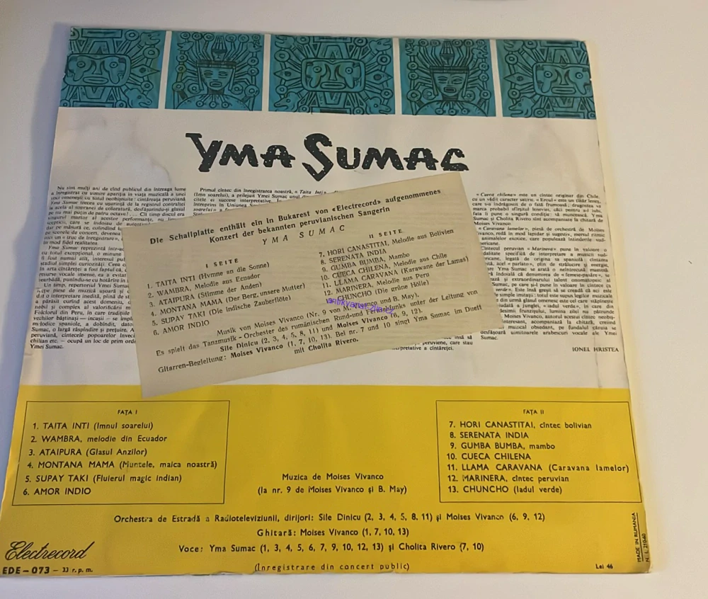 LP RECITAL YMA SUMAC