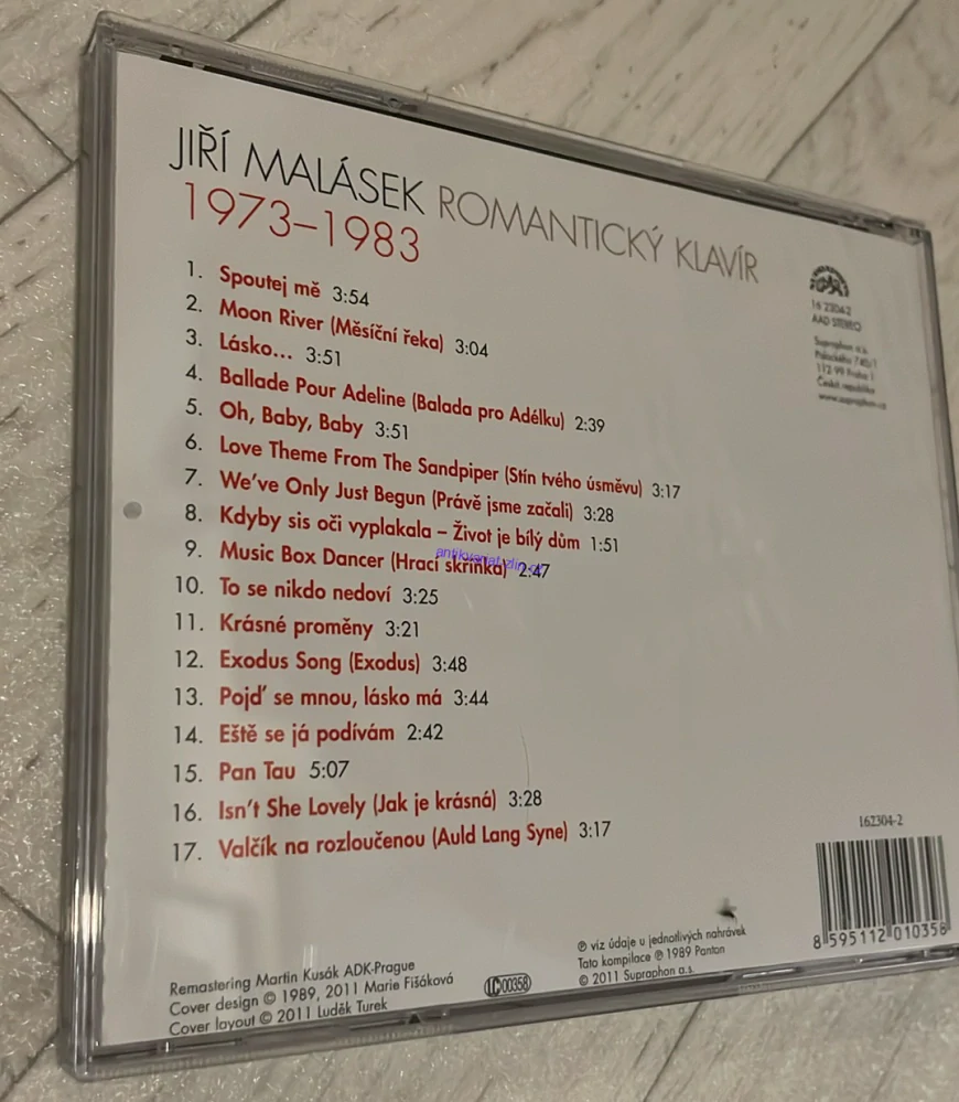 CD JIŘÍ MALÁSEK : ROMANTICKÝ KLAVÍR 1973 - 1983