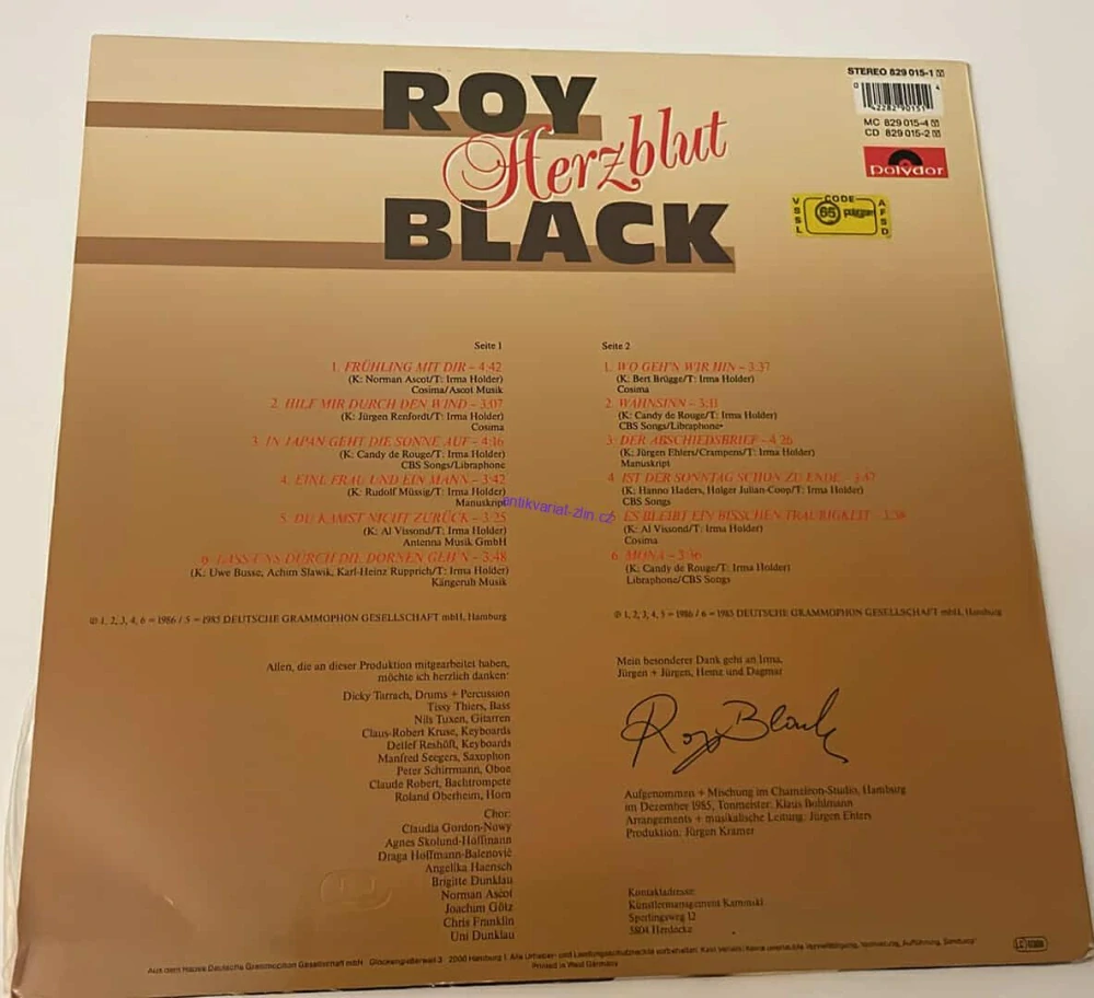 LP ROY BLACK : HERZBLUT