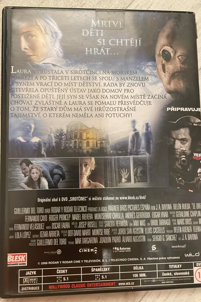 DVD GUILLERMO DEL TORO : SIROTČINEC