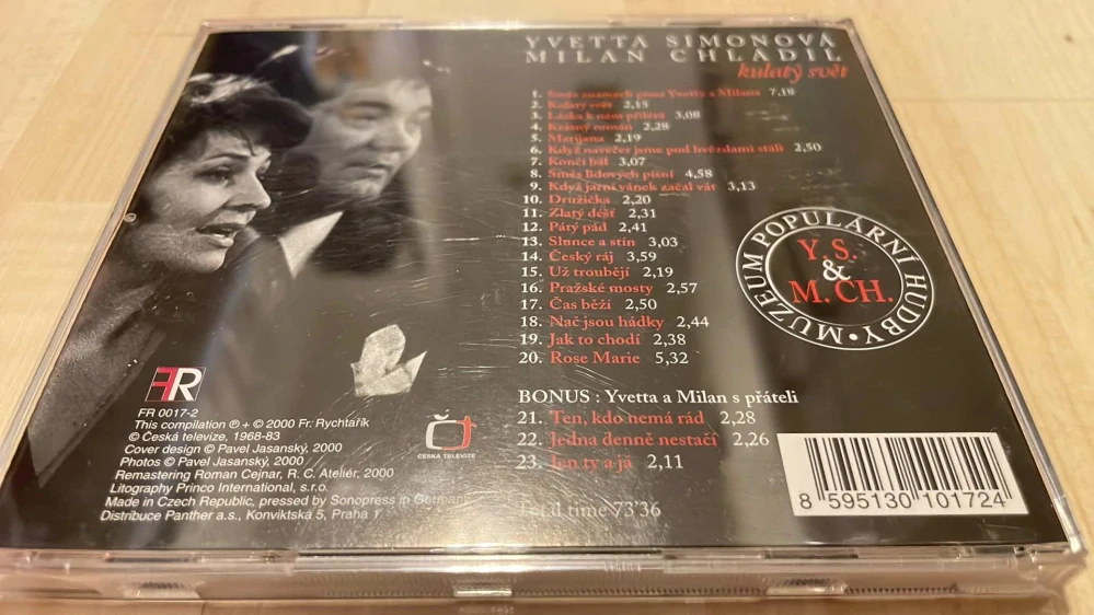 CD YVETTA SIMONOVÁ, MILAN CHLADIL : KULATÝ SVĚT