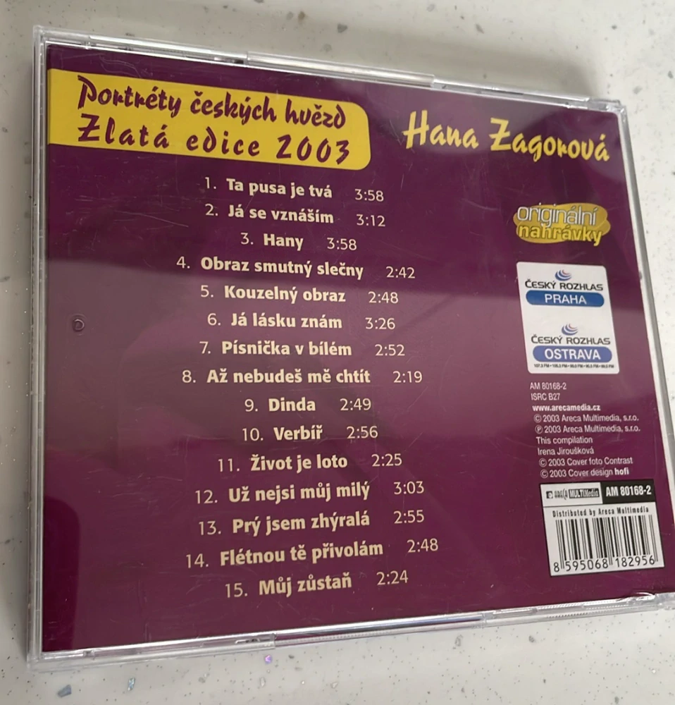 CD HANA ZAGOROVÁ : ZLATÁ EDICE 2003