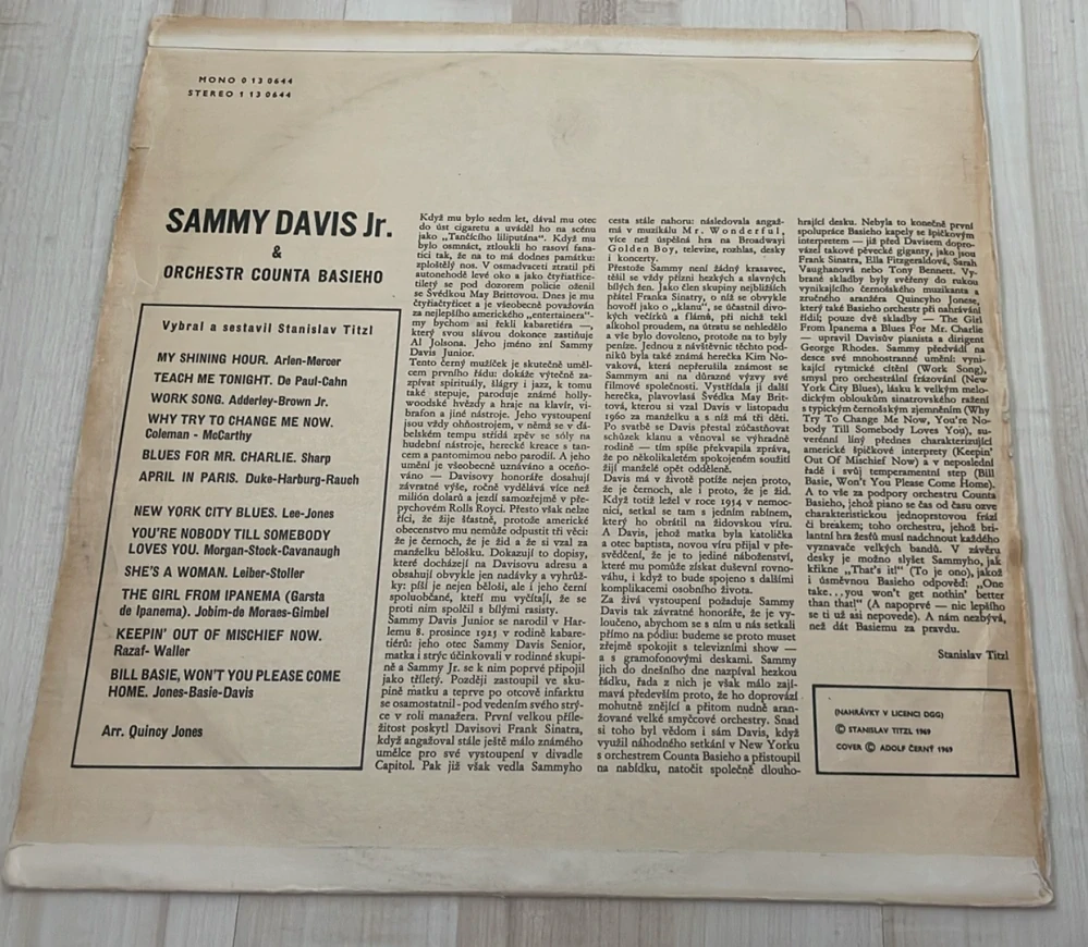 LP SAMMY DAVIS. & COUNT BASIE : OUR SHINING HOUR