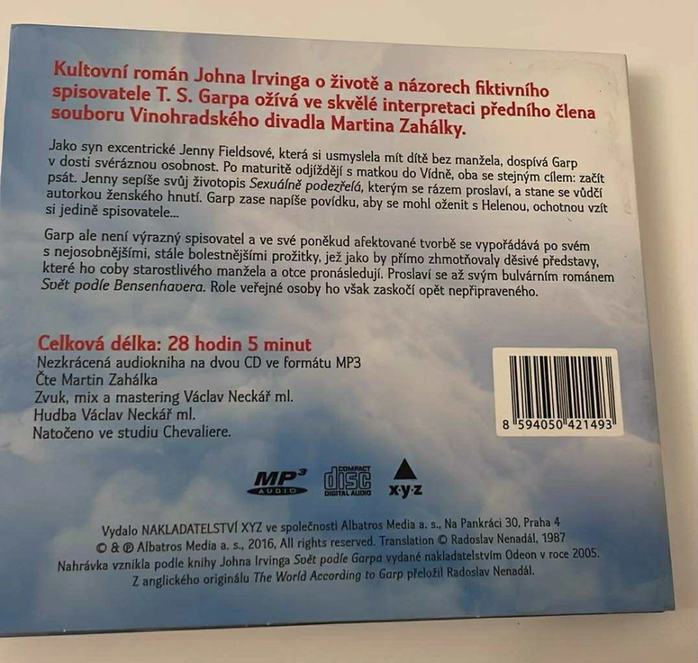 AUDIOKNIHA : JOHN IRVING : SVĚT PODLE GARPA