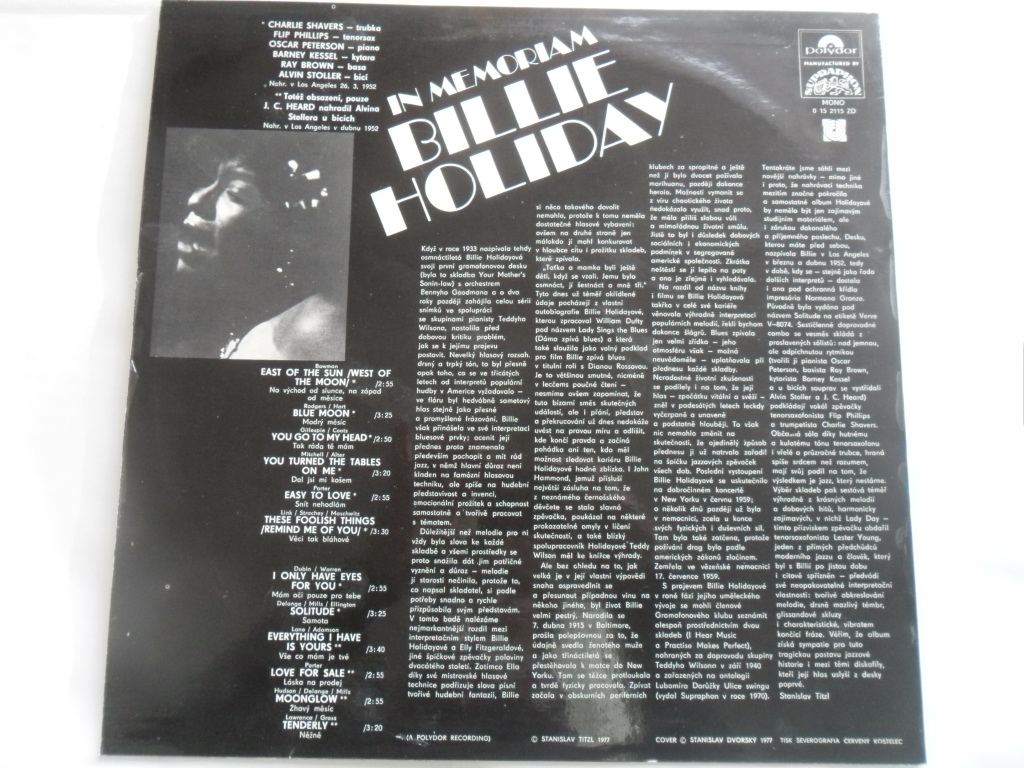 LP IN MEMORIAM BILLIE HOLIDAY