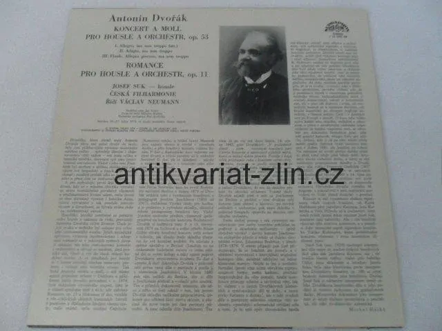 LP ANTONÍN DVOŘÁK / KONCERT A MOLL PRO HOUSLE A ORCHESTR ROMANCE