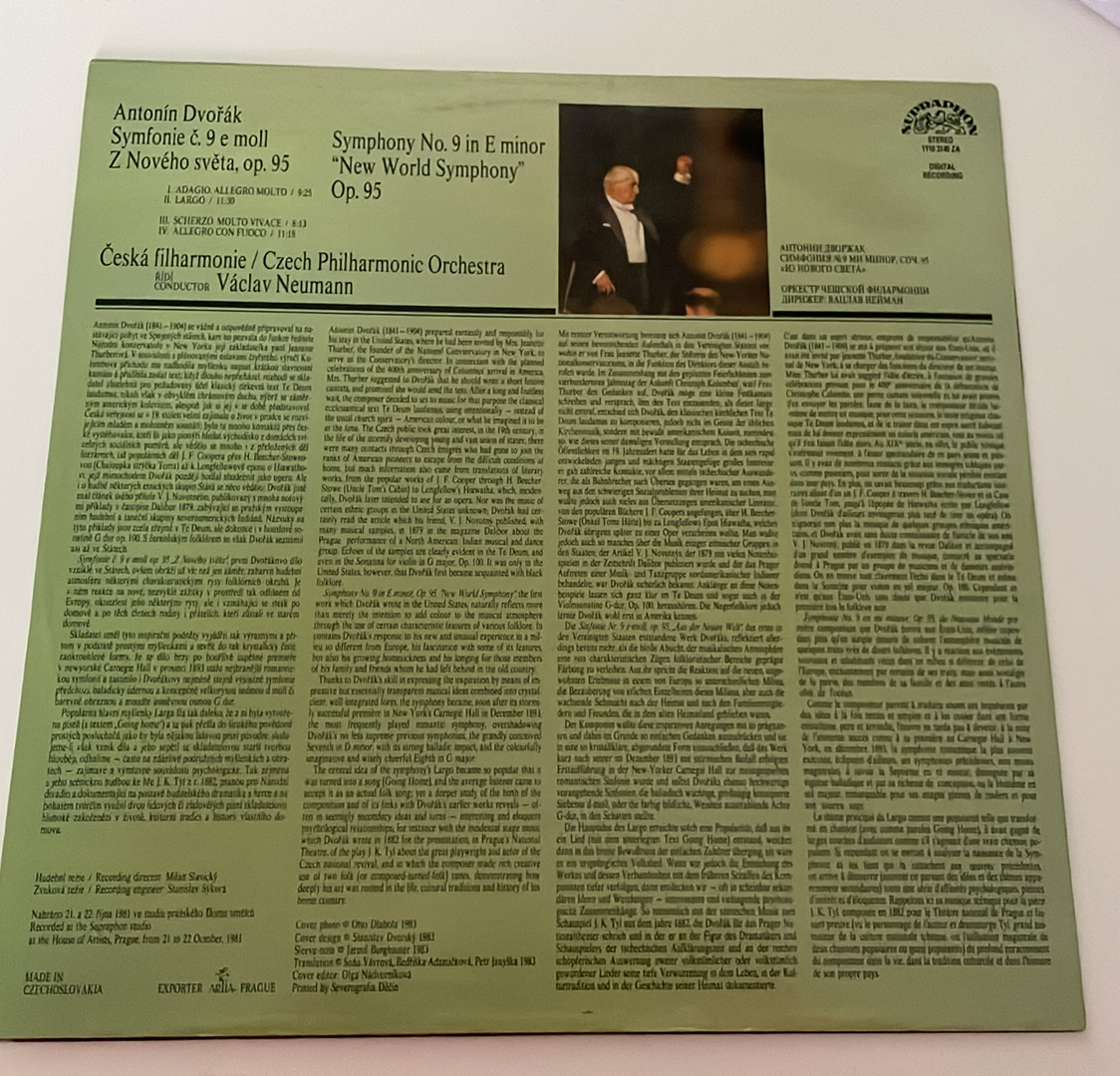 LP ANTONÍN DVOŘÁK / SYMFONIE č. 9 e moll Z NOVÉHO SVĚTA