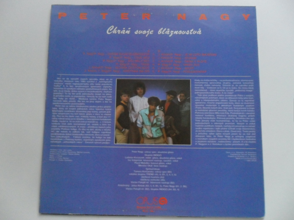LP - PETER NAGY / CHRAŇ SVOJE BLÁZNOVSTVÁ