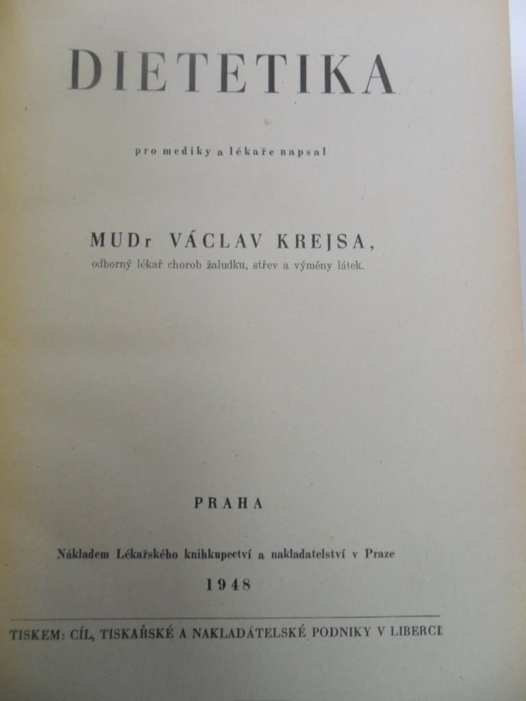 MUDr. VÁCLAV KREJSA - DIETETIKA