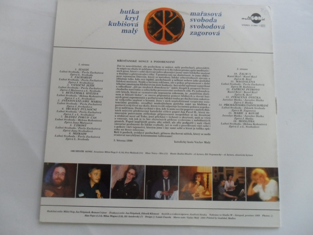 LP DESKA - KŘESŤANSKÉ SONGY & PODOBENSTVÍ