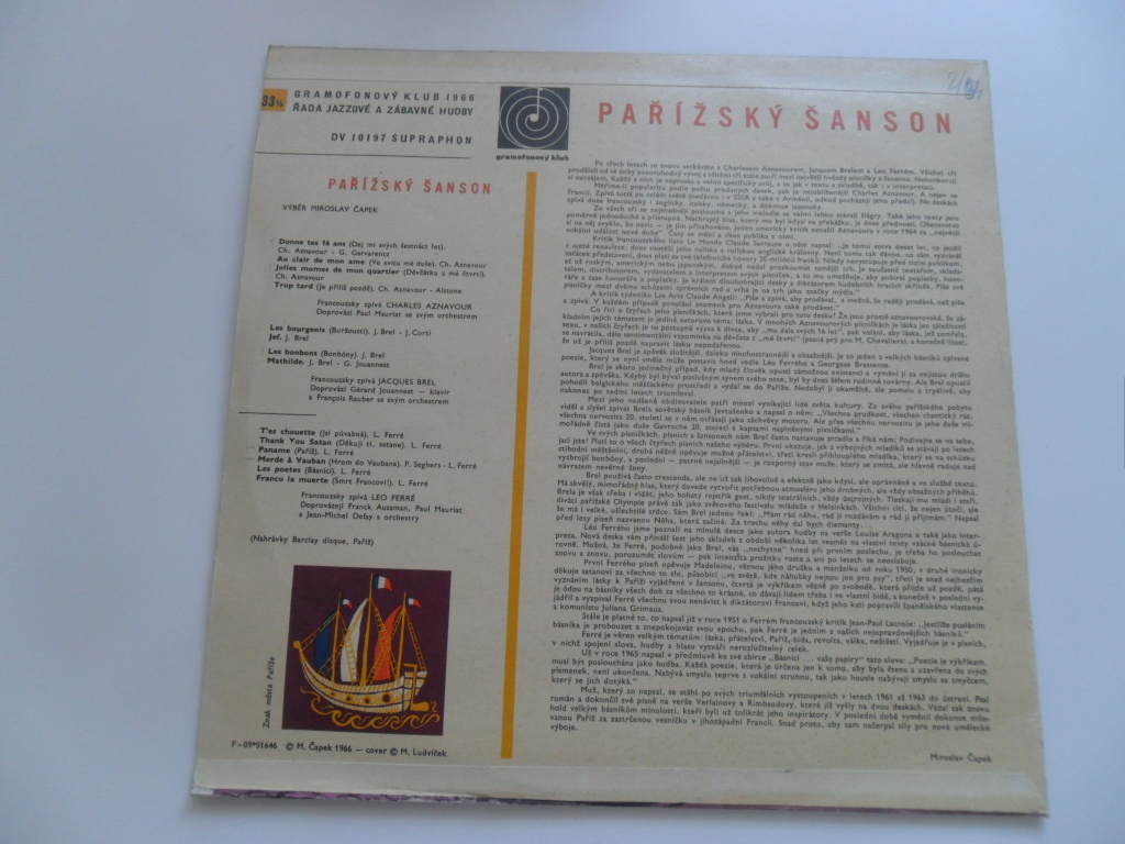 LP DESKA - PAŘÍŽSKÝ ŠANSON