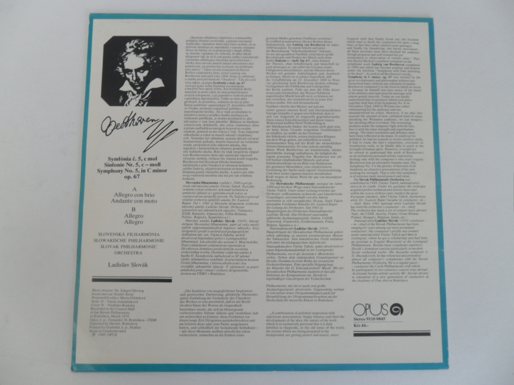 LP - LUDWIG VAN BEETHOVEN - SYMPHONY NO 5 IN C