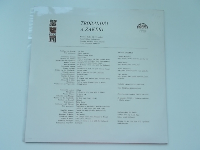 LP DESKA - TROBADOŘI A ŽAKÉŘI