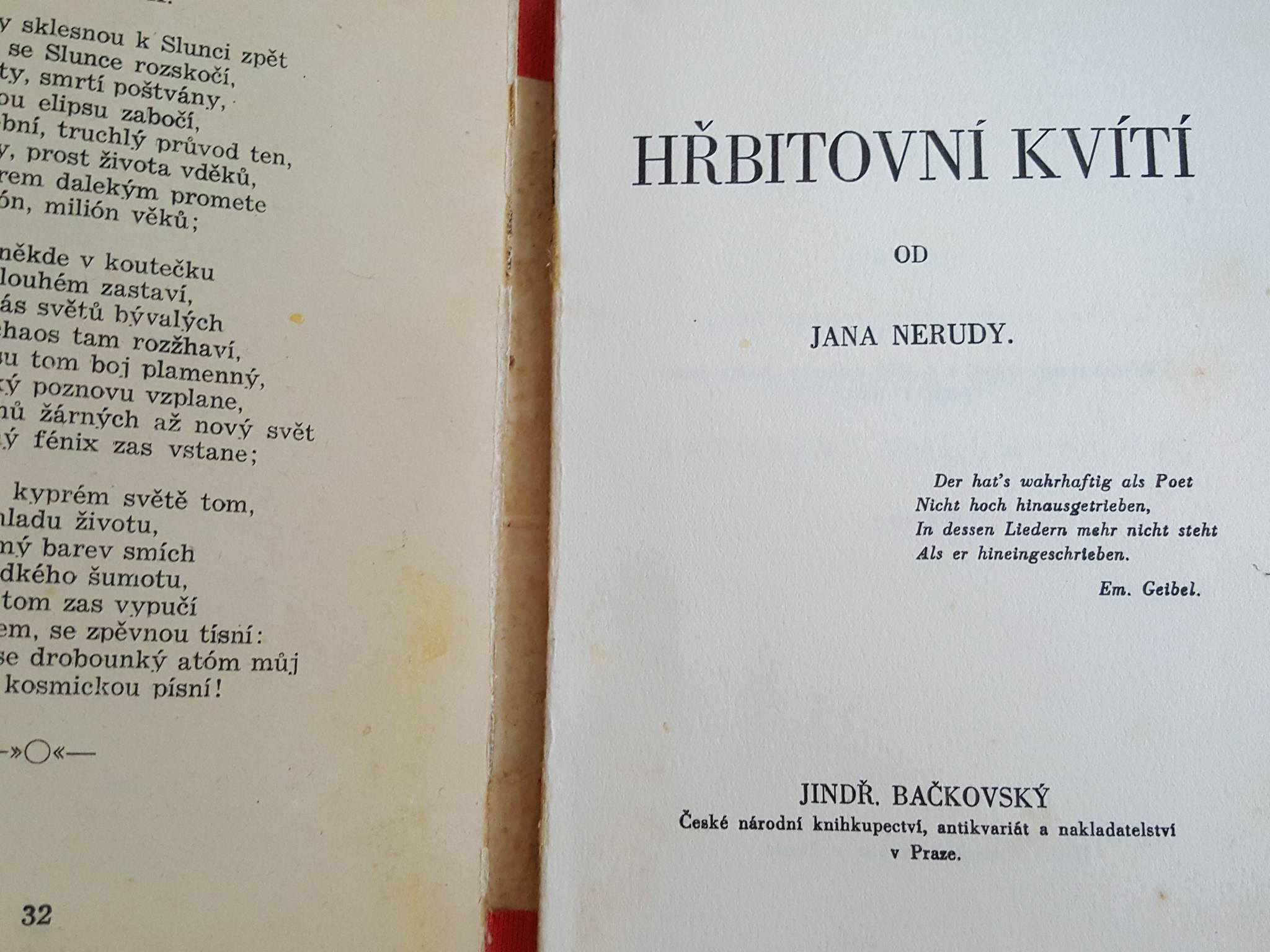 JAN NERUDA : ZPĚVY PÁTEČNÍ