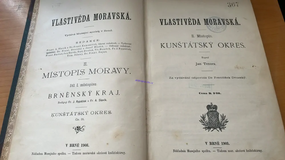 VLASTIVĚDA MORAVSKÁ - KUNŠTÁTSKÝ OKRES