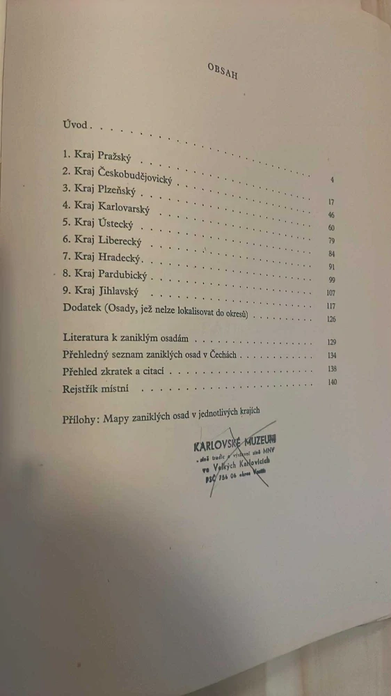 František Roubík : Soupis a mapa zaniklých osad v Čechách